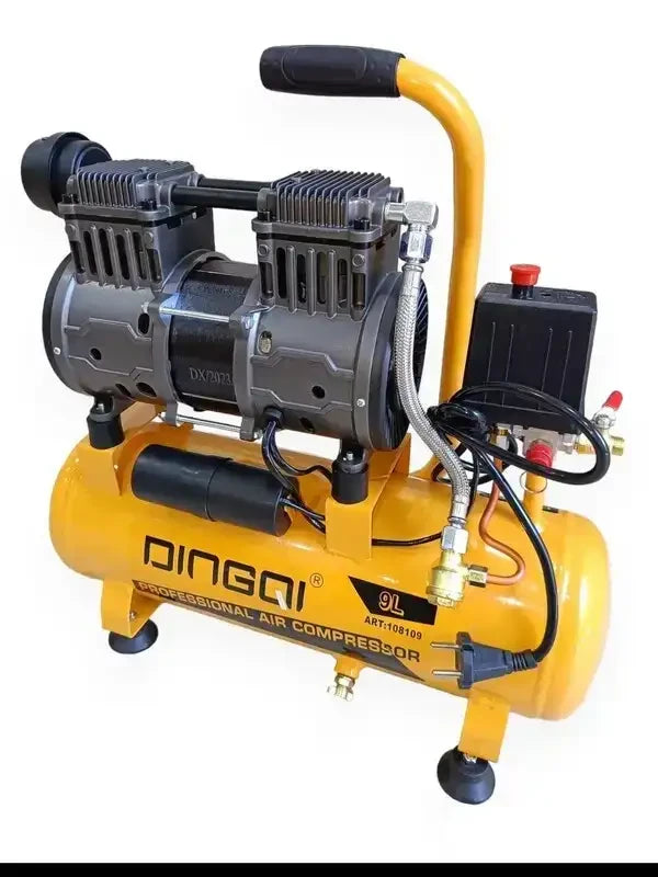 🔧 Compresseur d’air Silencieux DINGQI – Puissance, Silence et Mobilité. 9L