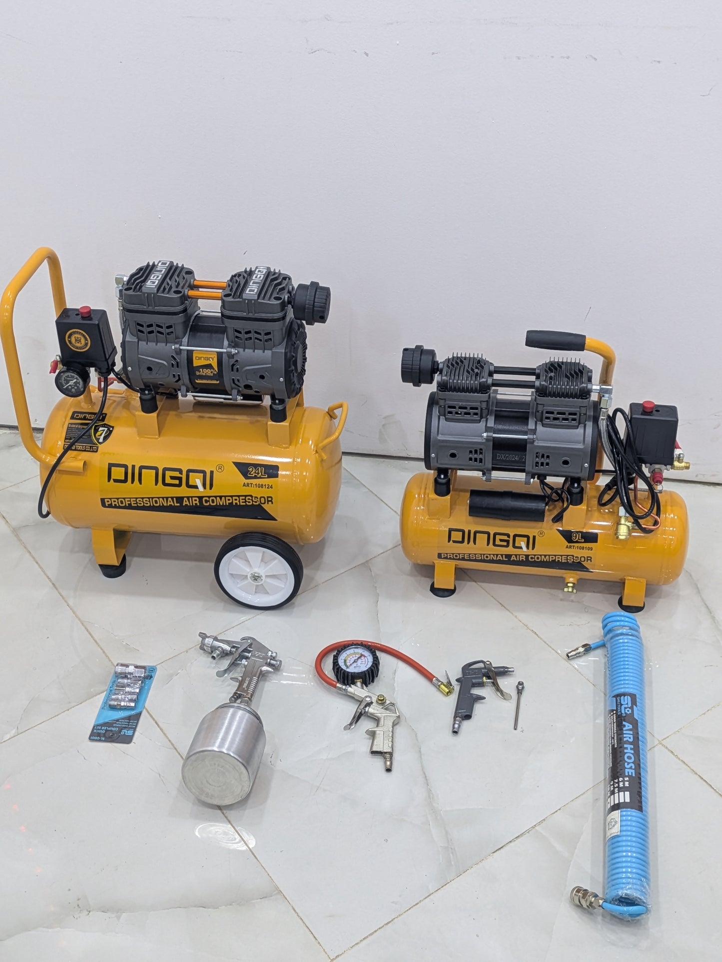 🔧 Compresseur d’air Silencieux DINGQI – Puissance, Silence et Mobilité.